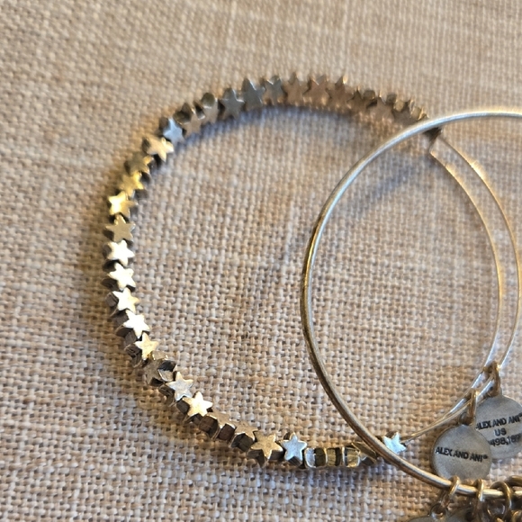 Alex and Ani Silver Bangle Set - Picture 3 of 3